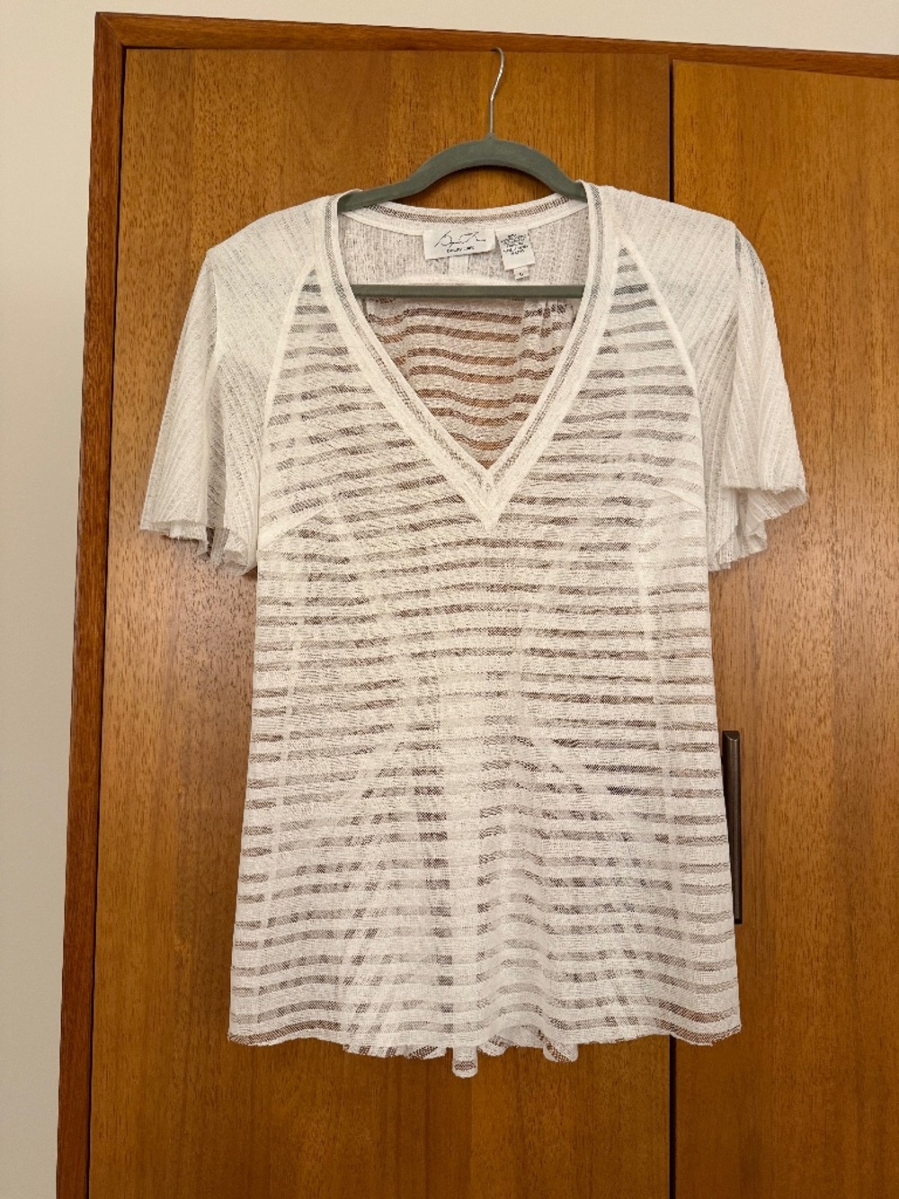 Byron Lars Beauty Mark White Blouse size 6